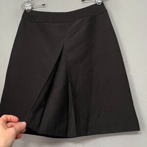 Charter Club Skirt Size 6 Black Career Business A-line Classic Pleat Schoolgirl